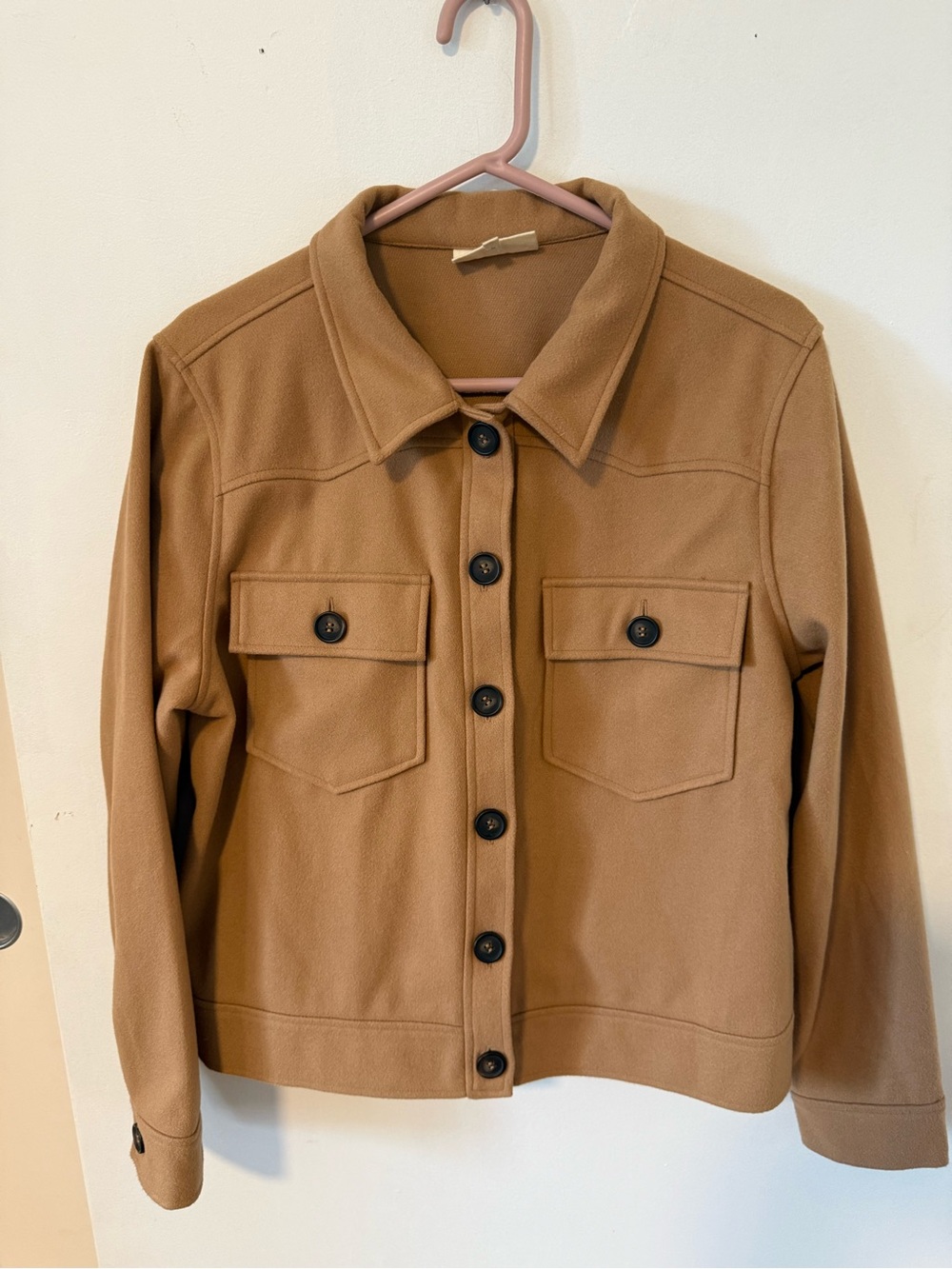 MELLODAY Women's Button-Front Tan Utility Jacket